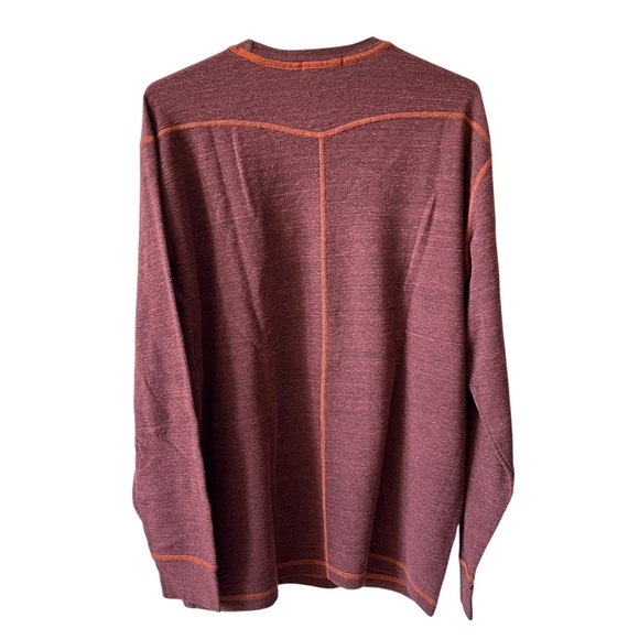 AGAVE WILLAS LONG SLEEVE CONTRAST STITCH TOP MENS LG CREWNECK PREPPY CASUAL - Picture 5 of 12